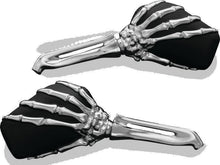 Load image into Gallery viewer, Kuryakyn Skeleton Hand Mirrors Chrome/Black - Powersports Haven