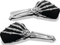 Kuryakyn Skeleton Hand Mirrors Chrome/Black - Powersports Haven