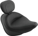 Mustang 06-17 Harley Softail Wide Tire (200mm) Wide Touring Solo Seat w/Driver Backrest - Black