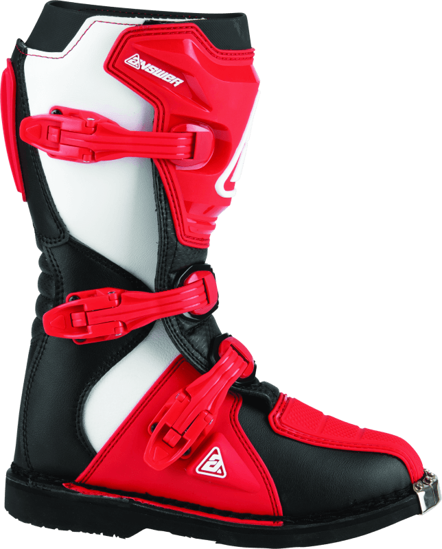 Answer AR1 Boot Black/Red Youth Size - 1 - Powersports Haven