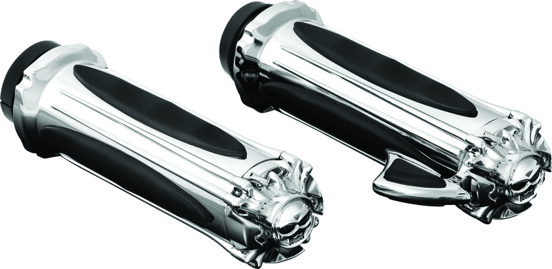 Kuryakyn Premium Zombie Grips With Throttle Boss Throttle-By-Wire Chrome - Powersports Haven