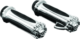 Kuryakyn Premium Zombie Grips With Throttle Boss Throttle-By-Wire Chrome - Powersports Haven