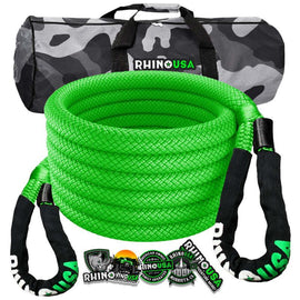 Rhino USA Kinetic Energy Recovery Rope (5/8In X 20Ft) Green - Powersports Haven
