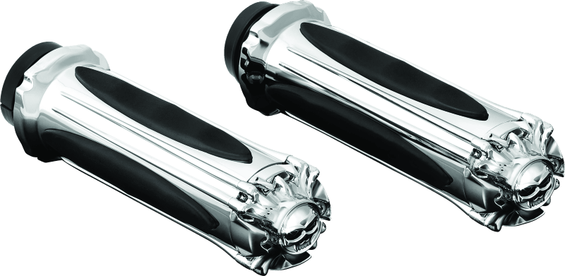 Kuryakyn Zombie Grips Throttle-By-Wire Chrome - Powersports Haven