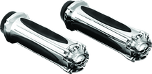 Load image into Gallery viewer, Kuryakyn Zombie Grips Throttle-By-Wire Chrome - Powersports Haven