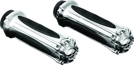 Kuryakyn Zombie Grips Throttle-By-Wire Chrome - Powersports Haven