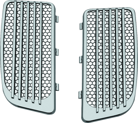 Kuryakyn Radiator Grills For Twin Cooled Models Chrome & Black (Pair) - Powersports Haven