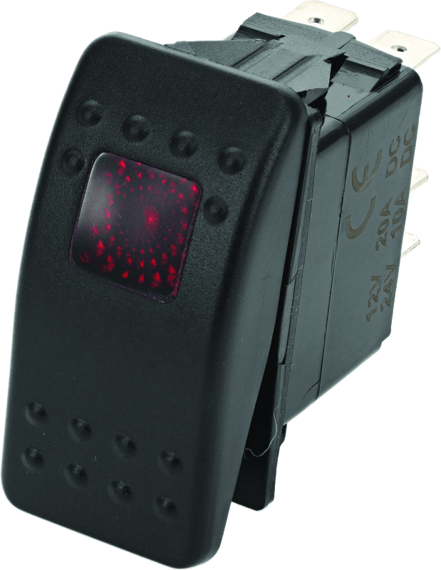 DragonFire Racing Lighted Switch On/Off Rocker Switch Red Lite - Powersports Haven