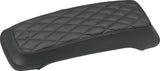 Mustang 93-13 Harley FL Touring Saddlebag Lid Covers Diamond Stitch - Black