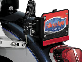 Kuryakyn License Plate Helmet Lock With Mount Black - Powersports Haven