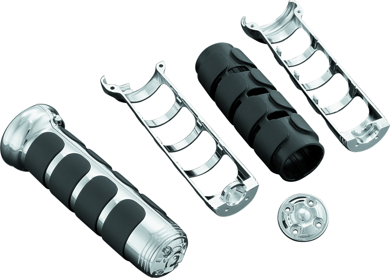 Kuryakyn ISO Grips For GL1800 With Heated Grips Chrome - Powersports Haven
