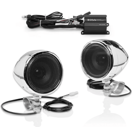 Boss Audio Systems Motorcycle Speaker Amplifier/ Bluetooth/ 3in Speakers - Powersports Haven