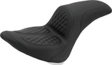 Mustang 06-17 Harley Softail Wide Tire (200mm) Fastback 1PC Seat w/Diamond Stitch - Black