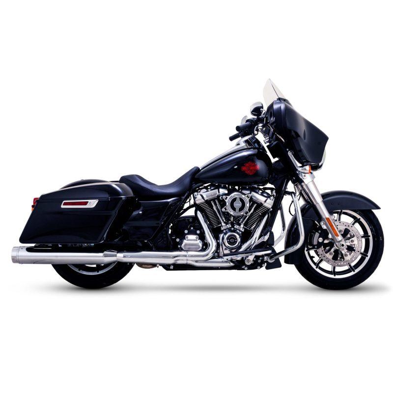 Vance & Hines HD Touring 95-16 Torquer 450 Chrome Slip-On Exhaust - Powersports Haven