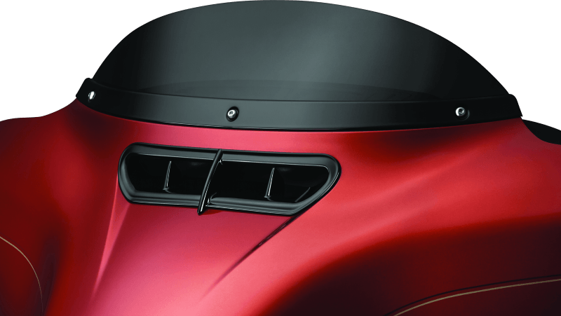 Kuryakyn Smooth Windshield Trim 14-Up Touring Gloss Black - Powersports Haven