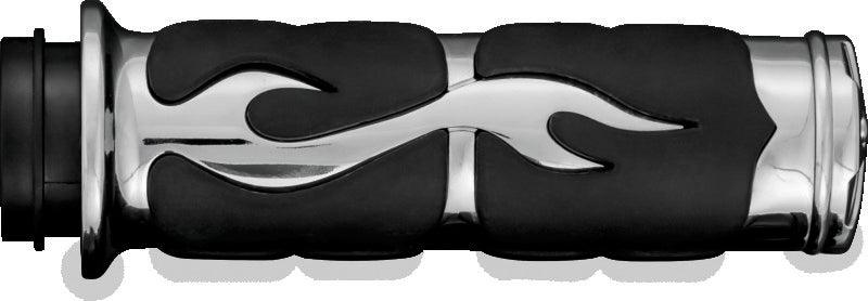 Kuryakyn ISO Flame Grips Metric Chrome - Powersports Haven