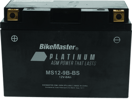 BikeMaster AGM Battery - MS12-9B-BS - Powersports Haven