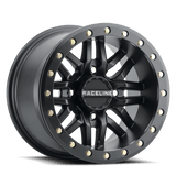 Raceline A91B Ryno 14x7in / 4x156 BP / 10mm Offset / 132.5mm Bore - Satin Black Beadlock Wheel