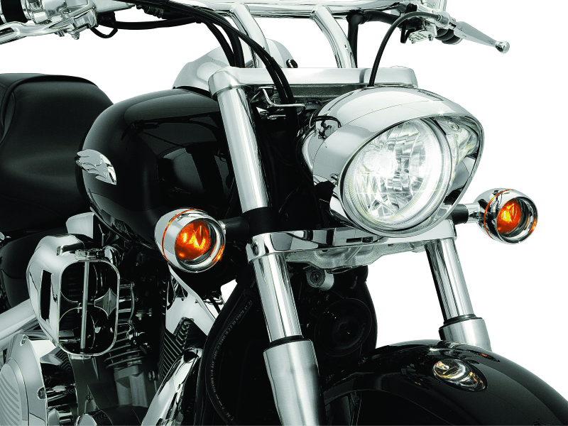 Kuryakyn Deep Dish Bezels With Smoke Lenses Red Light - Powersports Haven