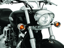 Load image into Gallery viewer, Kuryakyn Deep Dish Bezels With Smoke Lenses Red Light - Powersports Haven