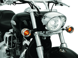 Kuryakyn Deep Dish Bezels With Smoke Lenses Red Light - Powersports Haven