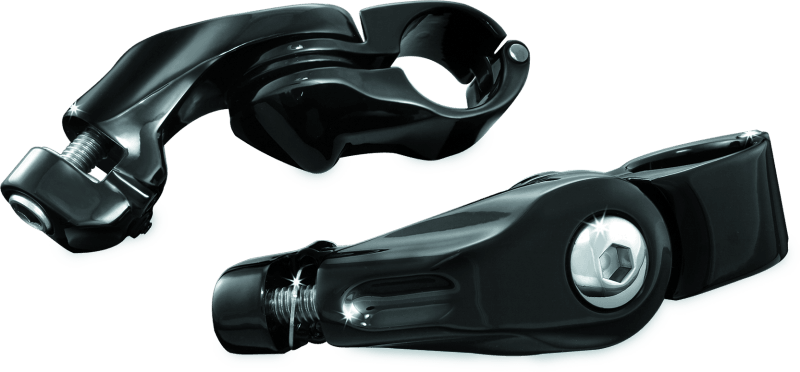 Kuryakyn Tour Tech 4in Back Arm With 1-1/4in Clamps Without Pegs Black - Powersports Haven
