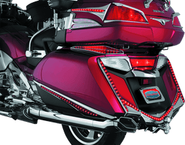Kuryakyn L.E.D. Rear Fender Tip 12-17 GL1800 Chrome Red Lens - Powersports Haven