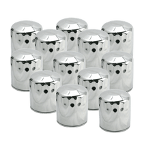 Load image into Gallery viewer, S&amp;S Cycle 99-18 BT/2017+ M8/X-Wedge Chrome Oil Filter - 12 Pack - Powersports Haven