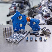 Load image into Gallery viewer, S&amp;S Cycle 2017+ Oil Cooled M8 Models Chain Drive 465C Cam Chest Kit w/ Chrome Pushrod Tubes - Powersports Haven