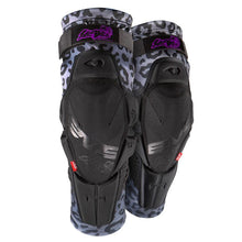 Load image into Gallery viewer, EVS Slayco96 Knee Guard Pair Ghost/Leopard - Large/XL - Powersports Haven