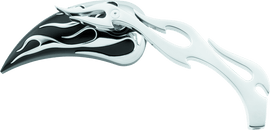 Bikers Choice 65-Up Black Teardrop Mirror With Flame (Pair) - Powersports Haven