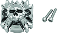 Load image into Gallery viewer, Kuryakyn Replacement Zombie Grip Emblems Without Throttle Boss Chrome - Powersports Haven