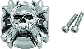 Kuryakyn Replacement Zombie Grip Emblems Without Throttle Boss Chrome - Powersports Haven