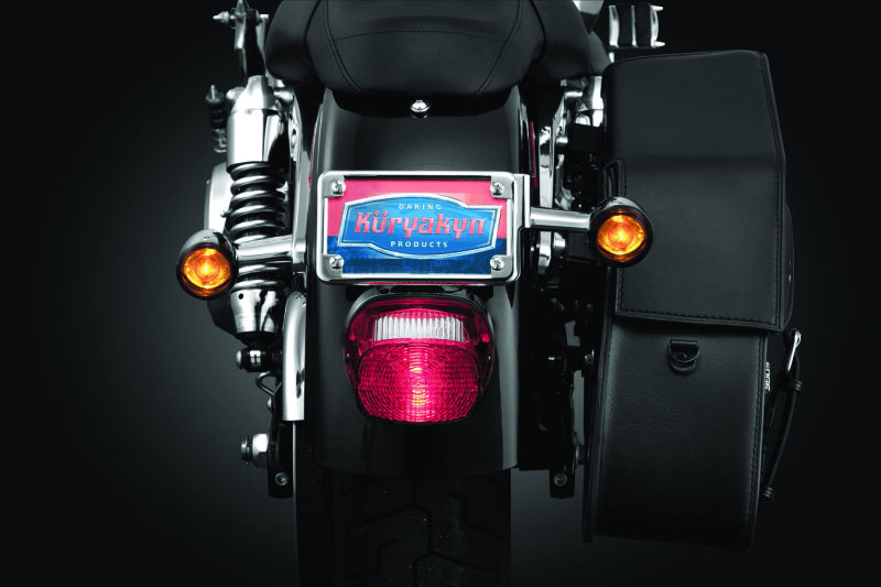 Kuryakyn License Plate Turn Signal & Marker Light Mount Chrome - Powersports Haven