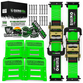 Rhino USA Utv Wheel Chock Tie-Down Kit (2-Wheel Kit) (Green) - Powersports Haven