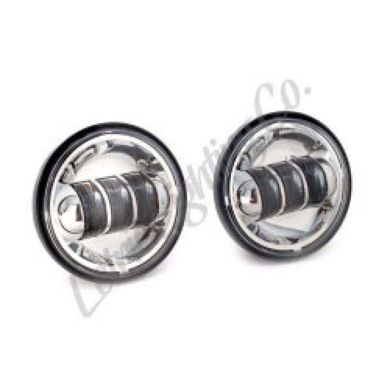 Letric Lighting 1997+ Universal 4 1/2In Black LED Auxiliary Passing Light - Chrome - Powersports Haven