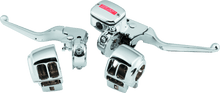 Load image into Gallery viewer, Bikers Choice 96-07 FLT Chrome Handlebar Control Kit W/O Switches 11/16 Bore - Powersports Haven