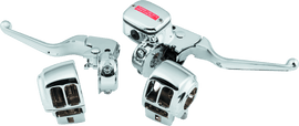 Bikers Choice 96-07 FLT Chrome Handlebar Control Kit W/O Switches 11/16 Bore - Powersports Haven