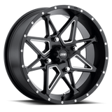 ITP Tornado 15X7 / 4x156 BP / 4+3 Offset Matte Black w/ Milled Accents Wheel