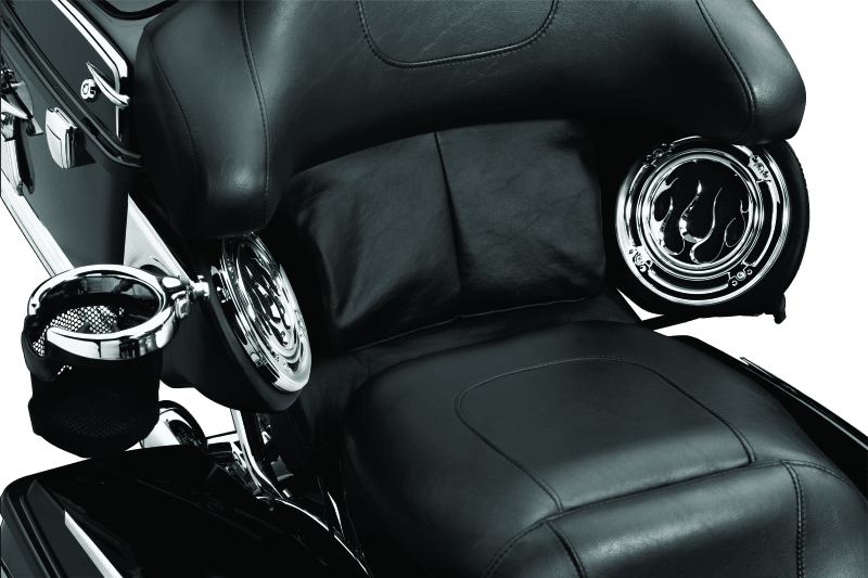 Kuryakyn Passenger Drink Holder With Basket 14-Up Touring Right Side Chrome - Powersports Haven
