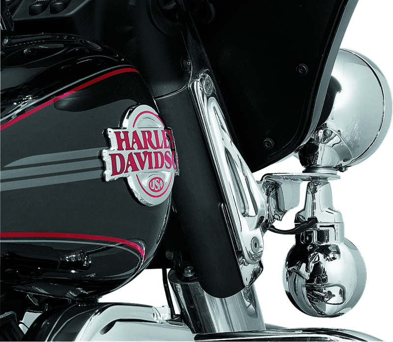 Kuryakyn Custom Teardrop Tie-Down Brackets 83-13 Touring Chrome - Powersports Haven