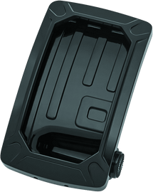 Kuryakyn Nova Curved Vertical Mount Side License Plate Holder Gloss Black - Powersports Haven