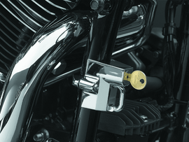 Kuryakyn Universal Helmet Lock 1-1/4in-1-1/2in Mount Chrome - Powersports Haven