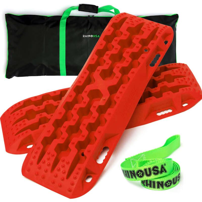 Rhino USA Recovery Traction Boards - Red (Pair) - Powersports Haven