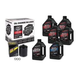 Maxima V-Twin Oil Change Kit Synthetic w/Black Filter Twin Cam - Powersports Haven