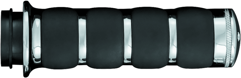 Kuryakyn Premium ISO Grips Without Throttle Boss Throttle-By-Wire Chrome - Powersports Haven