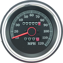 Load image into Gallery viewer, Bikers Choice L84-90XL 85-87 FXRS 87-90 FX Replacement Speedo Blk Face 120 Mph Repl H-D 67037-85A - Powersports Haven