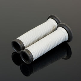 Renthal Road Dual Compound Grips 32 mm. O.D. - White/ Black - Powersports Haven