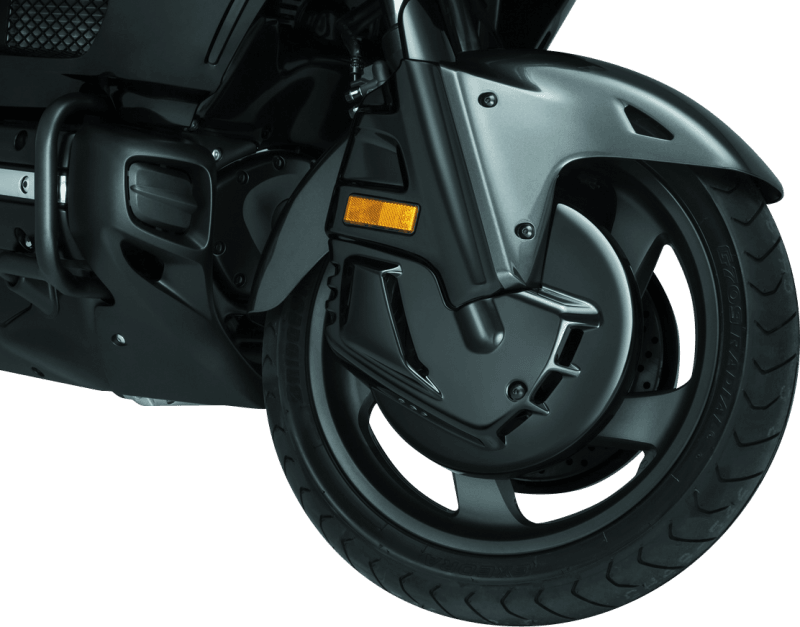 Kuryakyn Brake Rotor Cover Honda 01-17 GL1800 Gloss Black - Powersports Haven