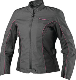 First Gear Contour Jacket Charcoal/Black/Pink Womens - Small - Powersports Haven